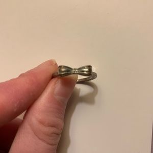Cute Mini Bow Silver Ring